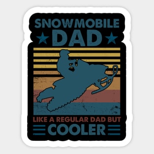 Vintage Snowmobile Dad Like A Regular Dad Sticker